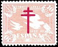 Spain - 1942 - Pro Tuberculous - 10 CTS - Salmon - Spain, Pro Tuberculosos - Edifil 960 - Tuberculosis Pro Red Cross of Lorraine - 0